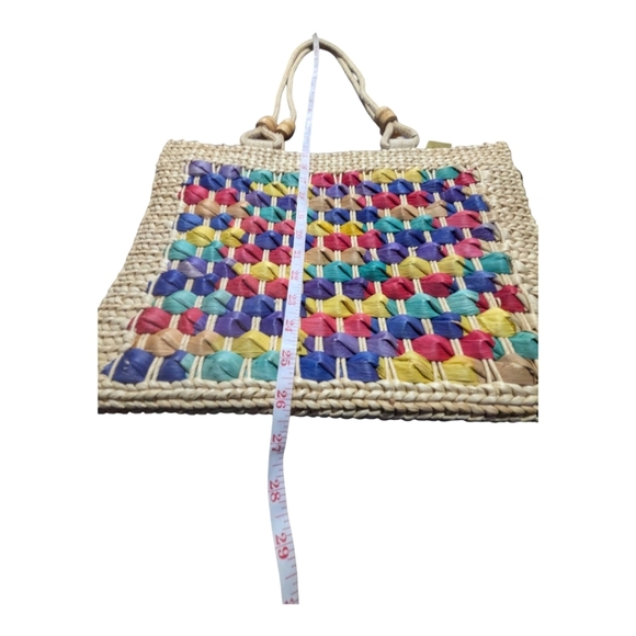 Colorful Woven Tote Bag - Picture 3 of 12